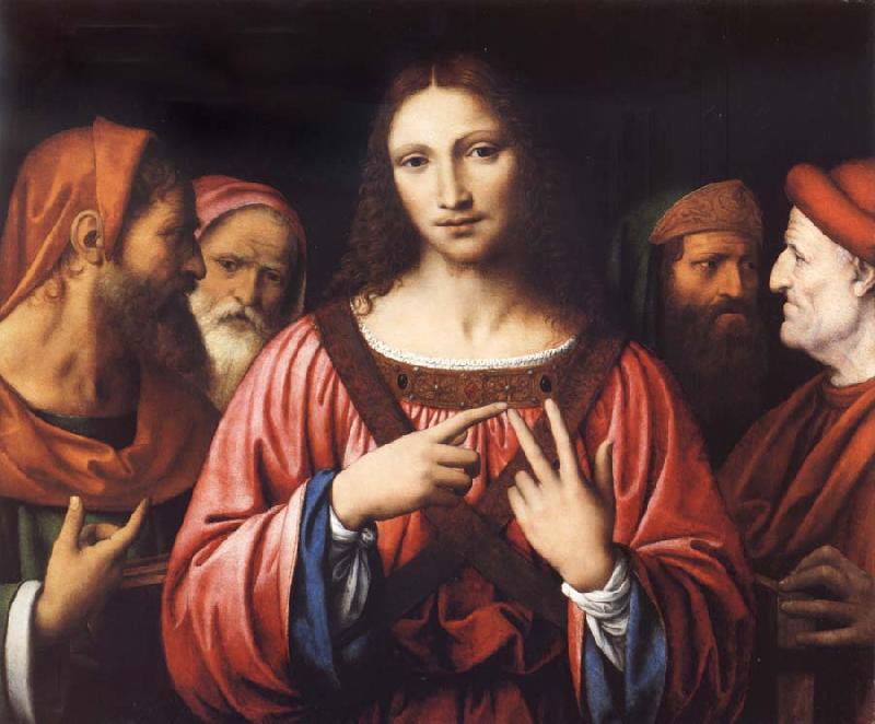 LUINI, Bernardino Christ among the Doctors oil painting image